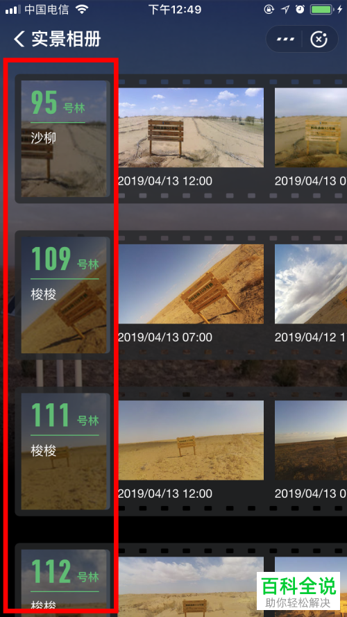 如何在蚂蚁森林中查看电子眼拍摄的实景相册?