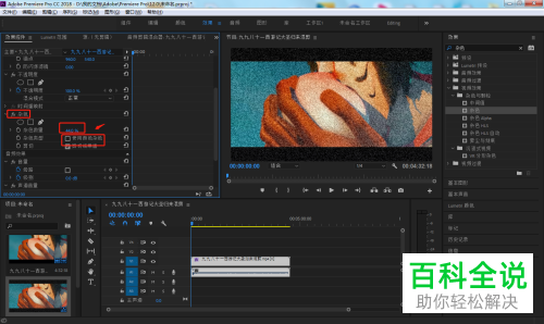 如何在电脑版PR中为视频添加噪点杂色