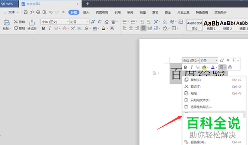 如何在2019版WPS中为文字添加着重号？