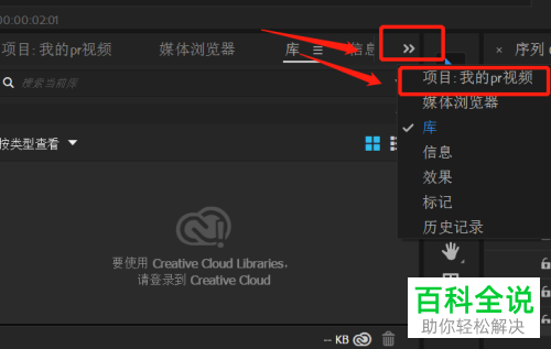 如何在PR CC2018软件中新建素材箱