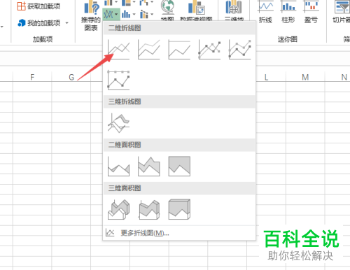如何在电脑excel文档内插入折线图