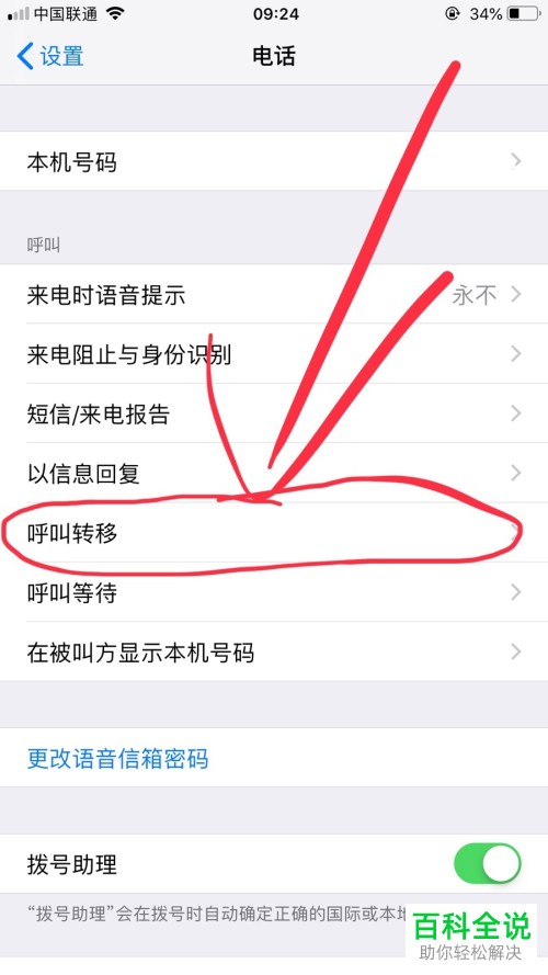 如何在苹果/iPhone手机上设置呼叫转移？