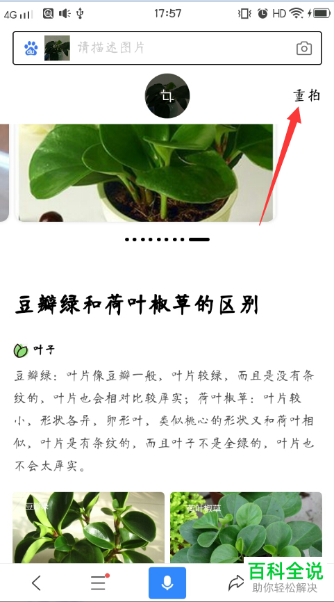 如何在百度app中通过图片识别一种花？