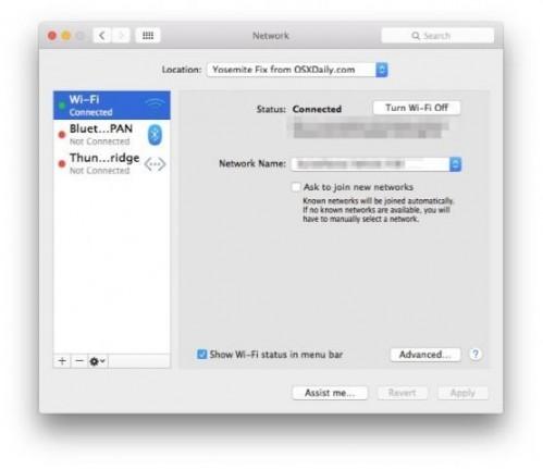 如何自行修复Yosemite的WiFi问题