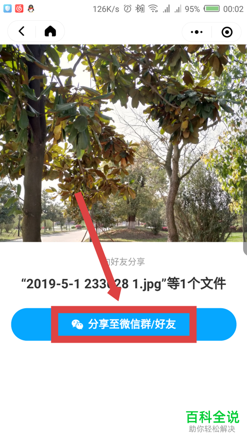 如何在微信百度网盘小程序中将文件分享给好友？