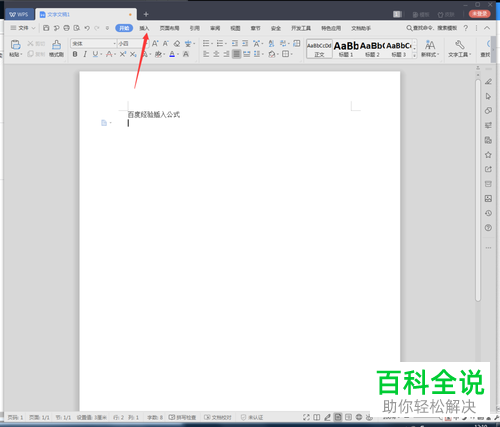 如何在WPS文档中插入添加公式