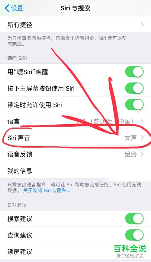 如何在苹果手机中设置Siri的声音？
