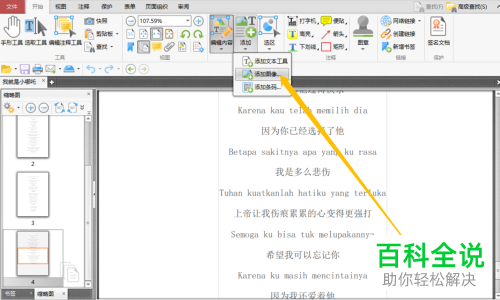如何在PDF文档中插入图片