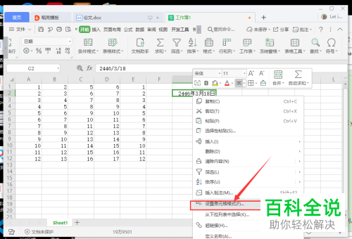 如何在wps中转换日期为其他格式