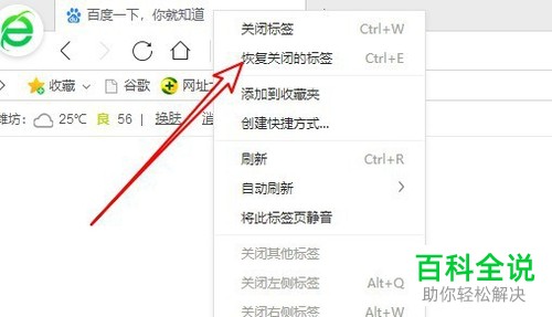如何在360浏览器中打开以前关闭的网页？
