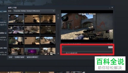 如何在STEAM软件中上传游戏的截图