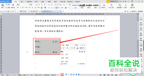 如何在WPS文档中快速设置合同签名的格式