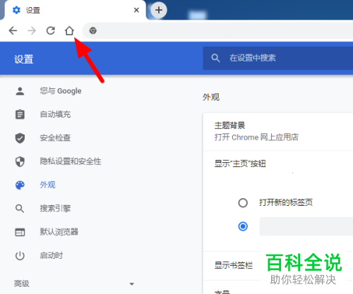 如何在电脑版谷歌浏览器中打开主页图标的显示