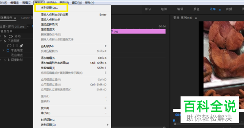 如何在PR软件中设置序列的时基