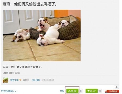 如何摘录/评论自己喜欢的新浪微刊内容?