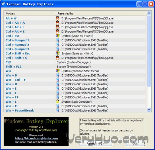 热键冲突.被占用是什么意思?