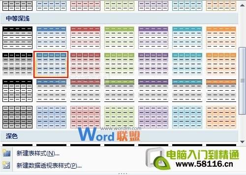 巧妙套用Excel2007表格样式快速进行数据汇总