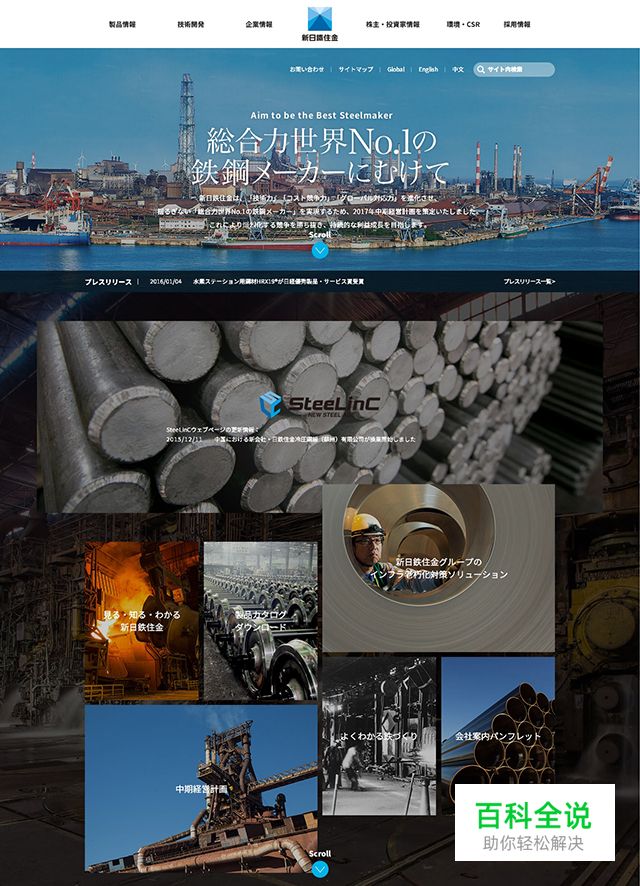 全世界传统行业——钢铁公司官网欣赏