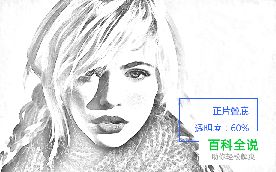 巧用PS快速将人物照片转素描肖像