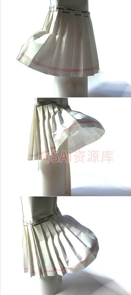 SAI绘师ゼロ画百动漫褶裙的折纸小技巧