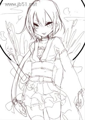 SAI绘画人物上色图文教程举例介绍