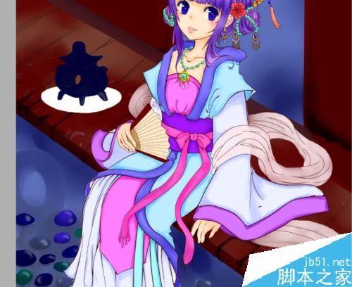 SAI怎么画古装?SAI古装绘制上色详细教程