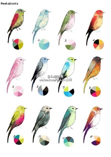 SAI绘画色卡参考头发皮肤色卡资源