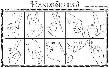 SAI 动漫多角度的手部动态