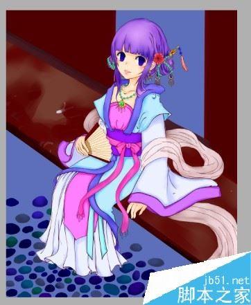 SAI怎么画古装?SAI古装绘制上色详细教程