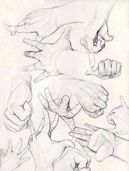 SAI人物器官手姿势的绘画参考及画法