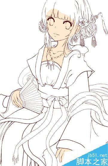 SAI怎么画古装?SAI古装绘制上色详细教程