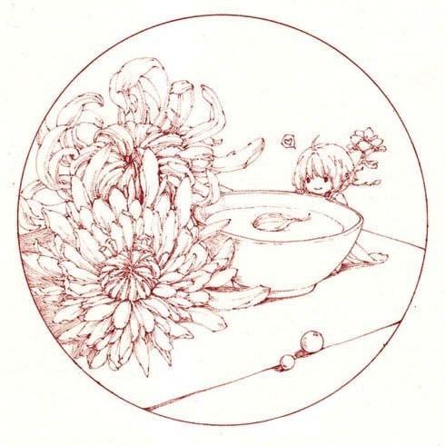 sai怎么给一层层的花瓣涂油画效果的颜色?