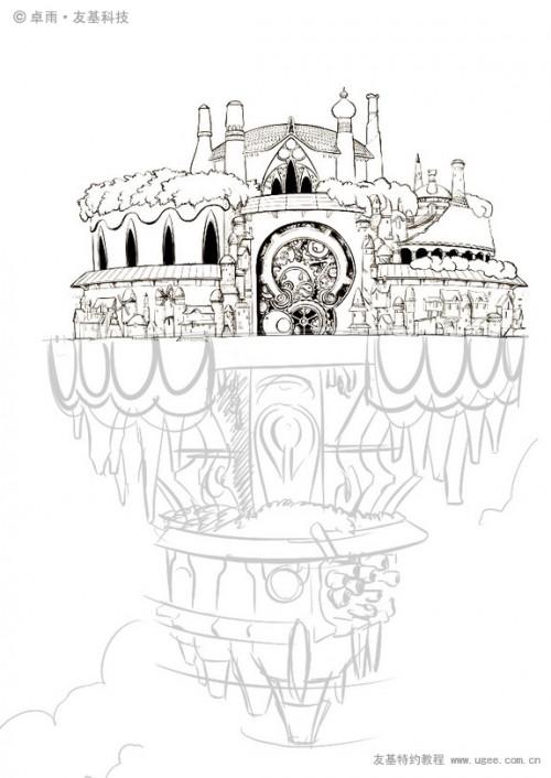 sai绘画软件怎么用 初识sai以及城堡绘画实例教程图解