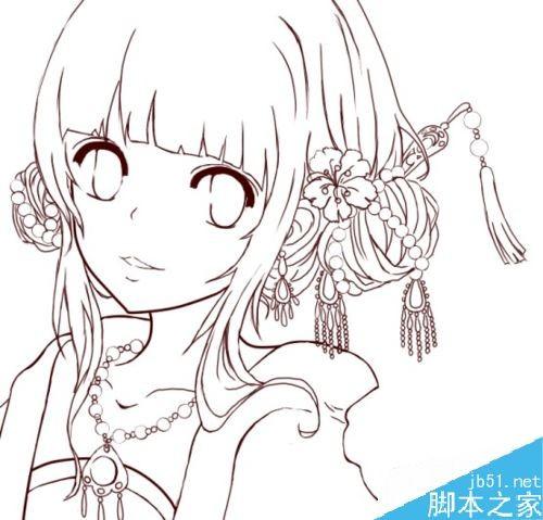 SAI怎么画古装?SAI古装绘制上色详细教程