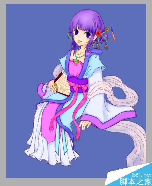 SAI怎么画古装?SAI古装绘制上色详细教程