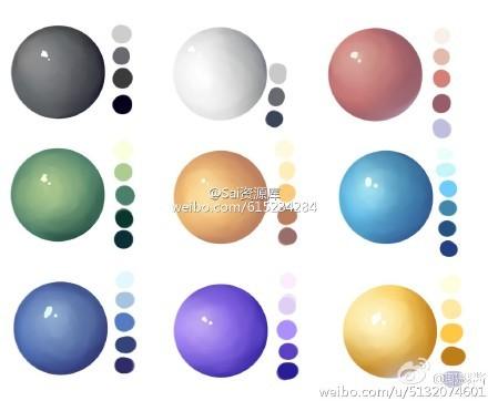 SAI绘画色卡参考头发皮肤色卡资源