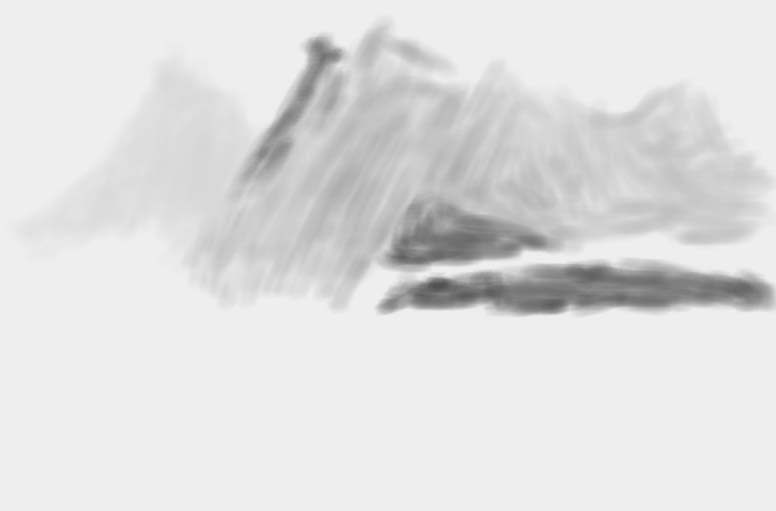 sai怎么绘制山水画? sai画水墨画的方法