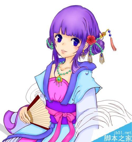 SAI怎么画古装?SAI古装绘制上色详细教程