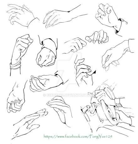 SAI 动漫多角度的手部动态