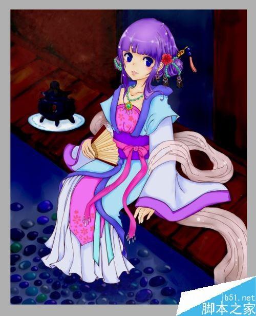 SAI怎么画古装?SAI古装绘制上色详细教程