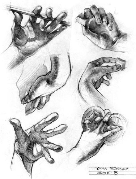 SAI人物器官手姿势的绘画参考及画法