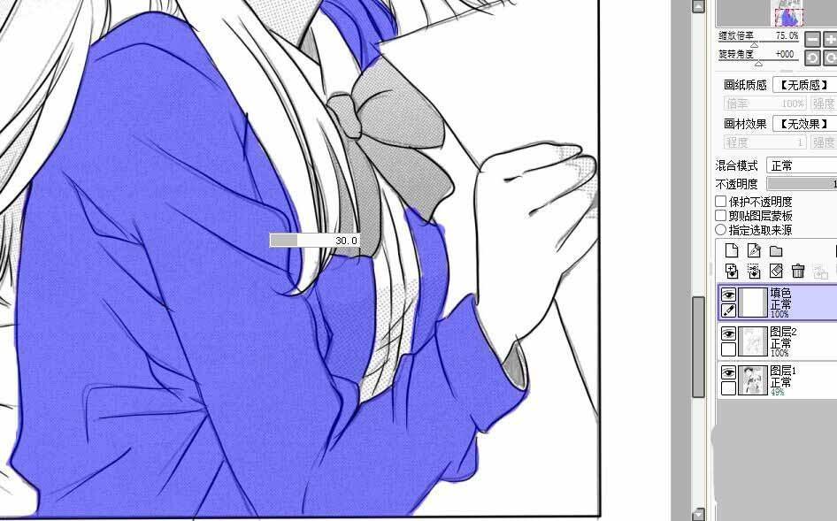 sai怎么给漫画背景添加网点纸效果?