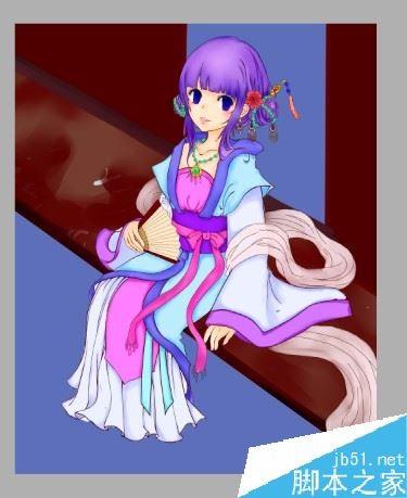 SAI怎么画古装?SAI古装绘制上色详细教程