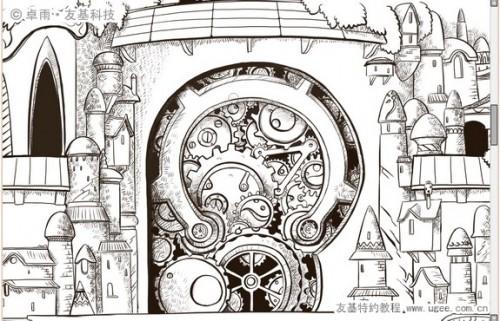 sai绘画软件怎么用 初识sai以及城堡绘画实例教程图解