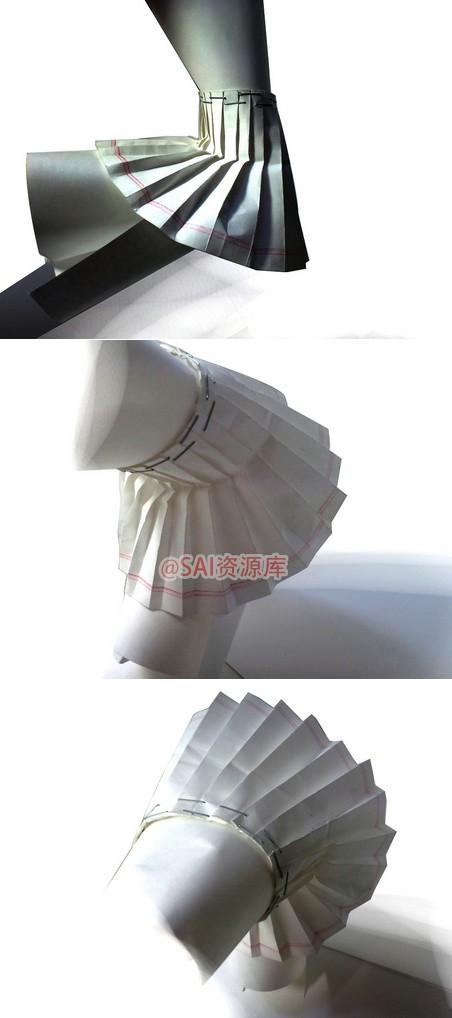 SAI绘师ゼロ画百动漫褶裙的折纸小技巧