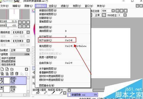 sai中图层该怎么编辑? sai图层的新建/删除/合并的详细教程