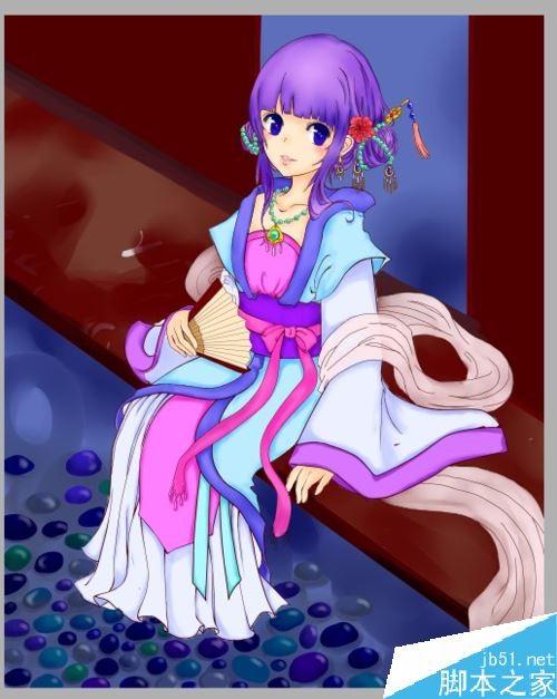 SAI怎么画古装?SAI古装绘制上色详细教程