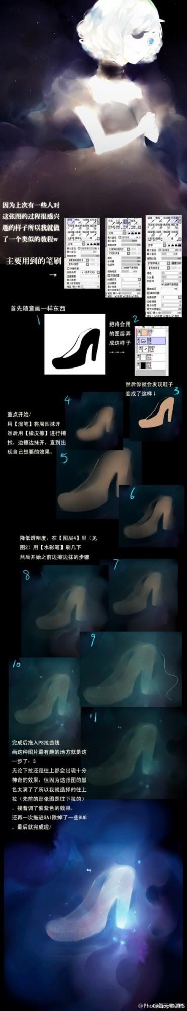 SAI水彩手绘笔刷设置及绘画技巧方法