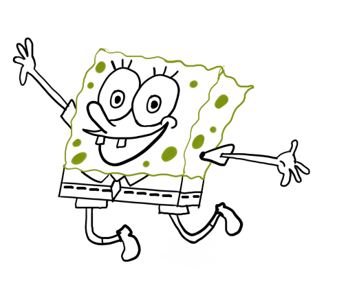 sai海绵宝宝怎么上色? sai上色技巧