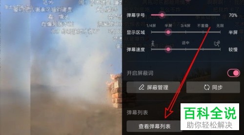 手机端哔哩哔哩如何打开某一个视频的弹幕列表来查看所有弹幕